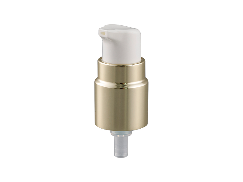 What are the characteristics of the pump head design of an external lotion pump